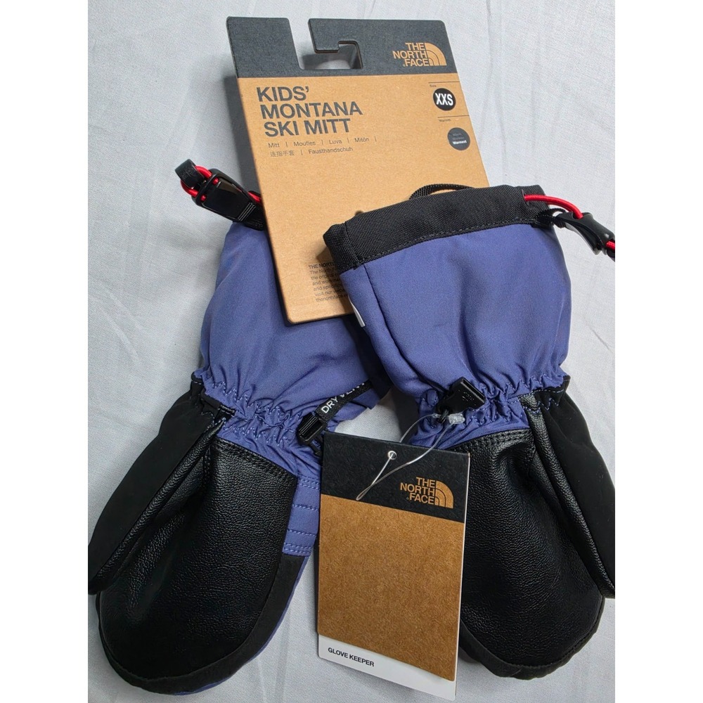 The North Face Montana Ski Mittens Kids 2XS Cave Blue Insulated Dryvent Winter